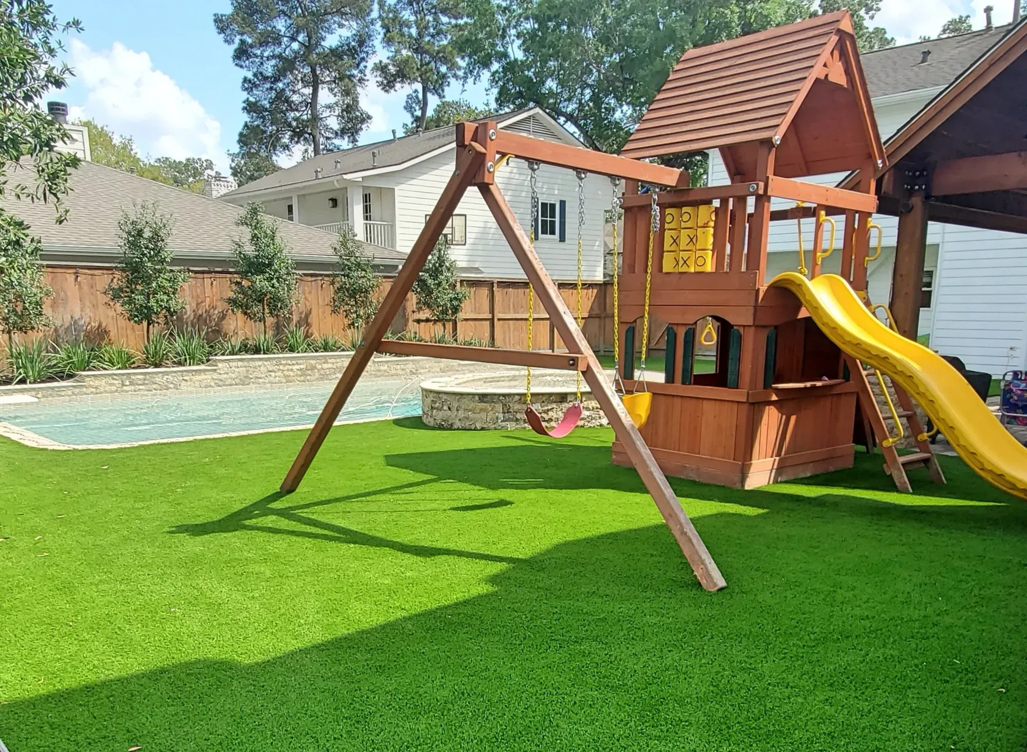 Playground Turf installed by TNT Turf in Greater Houston